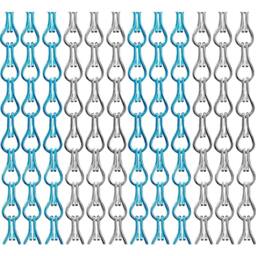Xterminate Aluminium Fly Blind Door Screen Chain Curtain Silver & Blue - Size: 1 - thumbnail 2