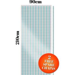 Xterminate Aluminium Fly Blind Door Screen Chain Curtain Silver & Blue - Size: 1 - thumbnail 6