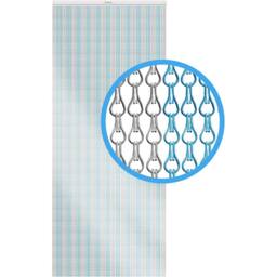 Xterminate Aluminium Fly Blind Door Screen Chain Curtain Silver & Blue - Size: 1 - thumbnail 5