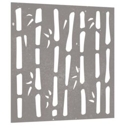 Berkfield Home Garden Wall Decoration 55x55 cm Corten Steel Bamboo Design in Brown - thumbnail 3