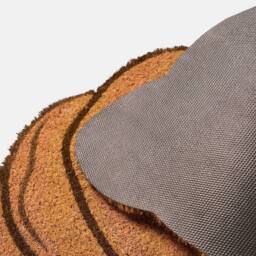 OHS Croissant Shaped Coir Doormat Novelty Non Slip Door Rug in Brown - Size: Medium - thumbnail 6