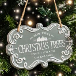 Melody Maison Green & White Christmas Trees Hanging Sign - 18cm X 10.5cm in Blue - Size: 18 cm X 10.5 cm - thumbnail 6