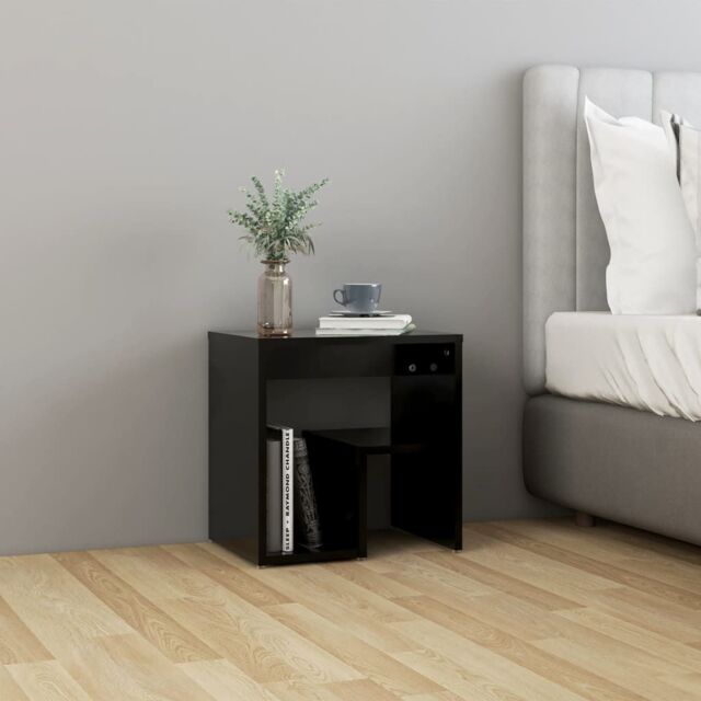Berkfield Home Bed Cabinet Black 40x30x40 cm Engineered Wood - Size: 40 x 30 x 40 cm - image 1