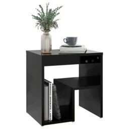 Berkfield Home Bed Cabinet Black 40x30x40 cm Engineered Wood - Size: 40 x 30 x 40 cm - thumbnail 5
