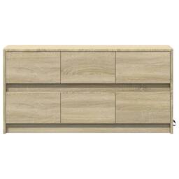 Berkfield Home TV Cabinet with LED Sonoma Oak 100x34x50 cm Engineered Wood in Light Brown - Size: 100 x 34 x 50 cm - thumbnail 6