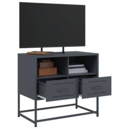 Berkfield Home TV Cabinet Anthracite 68x39x60.5 cm Steel in Dark Grey - thumbnail 4