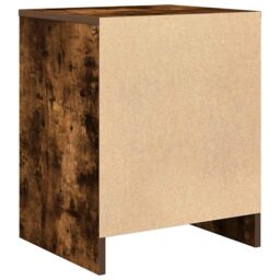 Berkfield Home Bedside Cabinet with Drawer Smoked Oak 40x34x50 cm in Brown - Size: 40 x 34 x 50 cm - thumbnail 7