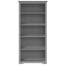 Berkfield Home Bookcase BODO Grey 80x38x180 cm Solid Wood Pine 5-Tier - Size: 80 x 38 x 180 cm - thumbnail 3