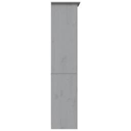Berkfield Home Bookcase BODO Grey 80x38x180 cm Solid Wood Pine 5-Tier - Size: 80 x 38 x 180 cm - thumbnail 4