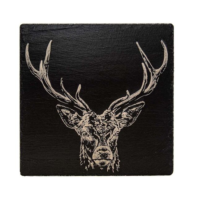 Selbrae House Slate Pot Stand - Stag Prince in Dark Grey - Size: 1 Pack - image 1