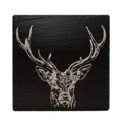 Selbrae House Slate Pot Stand - Stag Prince in Dark Grey - Size: 1 Pack - thumbnail 1