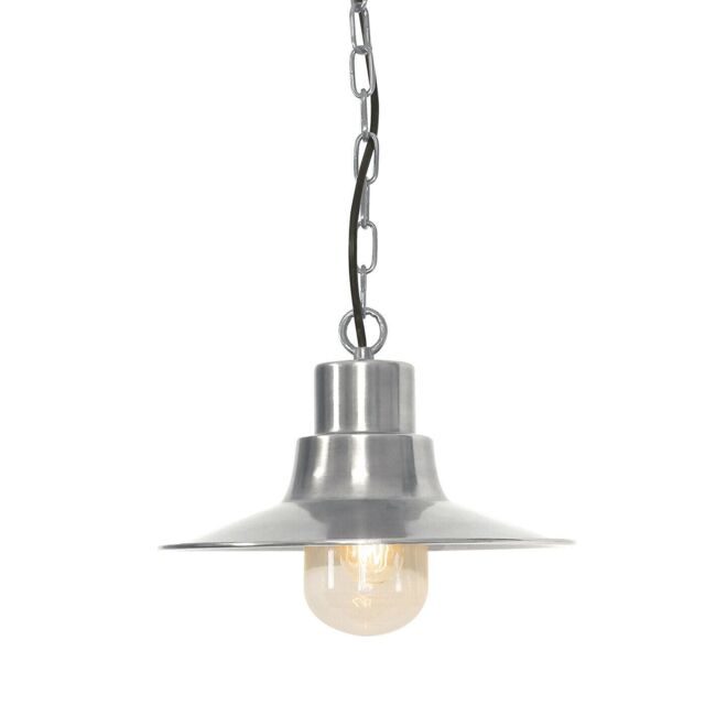 Loops Outdoor IP44 1 Bulb Chain Lantern Antique Nickel LED E27 100W in Metallics
