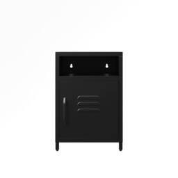 Lemon Pavilion Furniture Dillon Bedside Cabinet - Steel - Black - Flat Packed