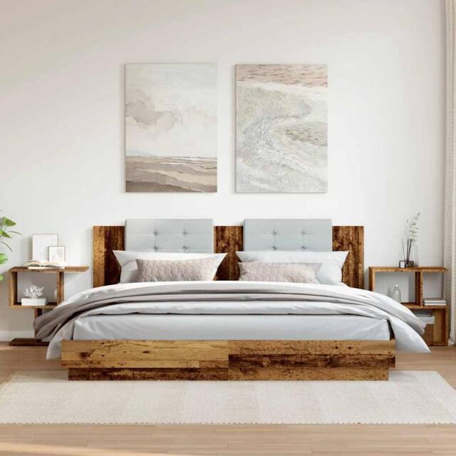 Berkfield Home Classic Bedside Cabinets 2 pcs Old Wood 50x30x51.5 cm Engineered Wood in Brown - image 1