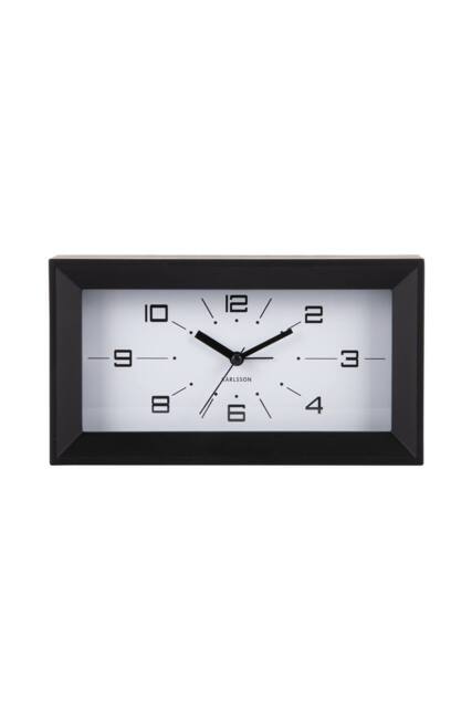 PRESENT TIME Karlsson Alarm Clock Lujo Rectangle - Black - image 1