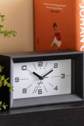 PRESENT TIME Karlsson Alarm Clock Lujo Rectangle - Black - thumbnail 3