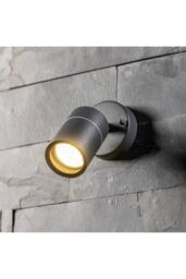 CGC Lighting 'Mia' Dark Grey Stainless Steel GU10 Adjustable Outdoor Wall Light IP44 - thumbnail 3