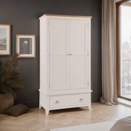Cheshire Premium Westbury 2 Door & 1 Drawer Wardrobe in Elephant Grey - thumbnail 3