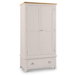 Cheshire Premium Westbury 2 Door & 1 Drawer Wardrobe in Elephant Grey - thumbnail 1