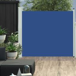 Berkfield Home Patio Retractable Side Awning 100x300 cm Blue - thumbnail 2