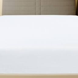 Berkfield Home Jersey Fitted Sheet White 160x200 cm Cotton - thumbnail 1