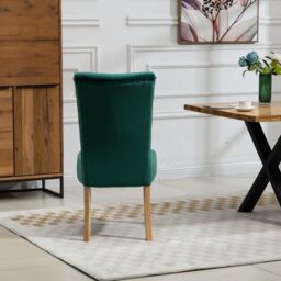Artemis Home Pienza Velvet Dining Chairs - Set of 2 in Green - thumbnail 6