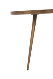 Orsina Blue Enamel Nest Of Two Tables, Luxe Modern Side Tables With Matt Gold Legs, Space-Saving Nesting Tables - thumbnail 5