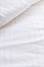 CHRISTY 'Lattice' Geometric Cotton Percale Duvet Cover Set in White - Size: Super King - thumbnail 3