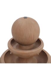 Living and Home Electric Garden Fountain Outdoor Rockery Decoration with LED Light in Brown - thumbnail 3