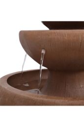 Living and Home Electric Garden Fountain Outdoor Rockery Decoration with LED Light in Brown - thumbnail 4