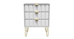 Ready Assembled 2 U Metro 3 Drawer Chest (Ready Assembled) in White - Size: Medium - thumbnail 1