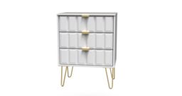 Ready Assembled 2 U Metro 3 Drawer Chest (Ready Assembled) in White - Size: Medium - thumbnail 3