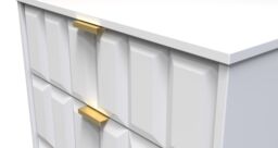 Ready Assembled 2 U Metro 3 Drawer Chest (Ready Assembled) in White - Size: Medium - thumbnail 4