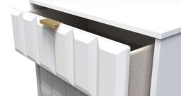 Ready Assembled 2 U Metro 3 Drawer Chest (Ready Assembled) in White - Size: Medium - thumbnail 5