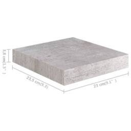 Berkfield Home Floating Wall Shelves 2 pcs Concrete Grey 23x23.5x3.8 cm MDF - thumbnail 8