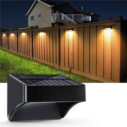 Obasyhig Colorful Solar Outdoor Waterproof Wall Light in Black - thumbnail 1