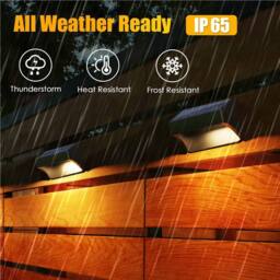 Obasyhig Colorful Solar Outdoor Waterproof Wall Light in Black - thumbnail 5