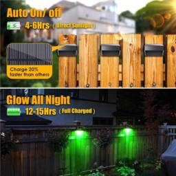 Obasyhig Colorful Solar Outdoor Waterproof Wall Light in Black - thumbnail 7