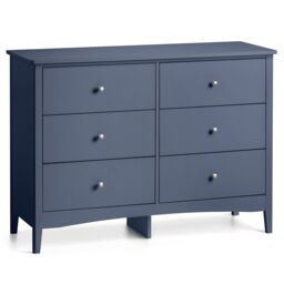 Christow Navy Chest of Drawers Modern 6 Drawer Bedroom Storage Unit Furniture Cabinet - thumbnail 2