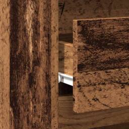 Berkfield Home Bedside Cabinet Old Wood 40x35x62.5 cm Engineered Wood in Brown - thumbnail 9