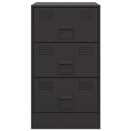 Berkfield Home Bedside Cabinets 2pcs Black 34.5x39x62 cm Steel - thumbnail 5