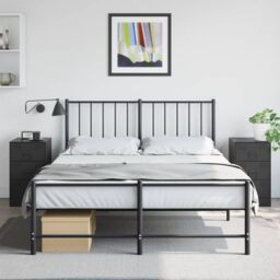 Berkfield Home Bedside Cabinets 2pcs Black 34.5x39x62 cm Steel - thumbnail 1