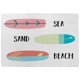 Benjamin Tate Design Sea, Sand, Surf, Beach Designer Rug in Natural - Size: Large - thumbnail 1