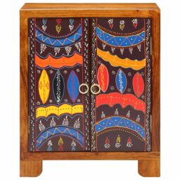 Berkfield Home Sideboard Multicolour 50x35x60 Solid Wood Acacia - thumbnail 5