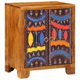 Berkfield Home Sideboard Multicolour 50x35x60 Solid Wood Acacia - thumbnail 1