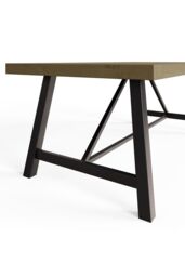 FWStyle Lowry 2M Large Pine Fixed Top Dining Table (H) 76 (W) 200 (D) 100cm in Brown - thumbnail 2