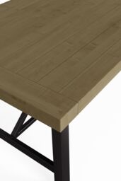 FWStyle Lowry 2M Large Pine Fixed Top Dining Table (H) 76 (W) 200 (D) 100cm in Brown - thumbnail 4