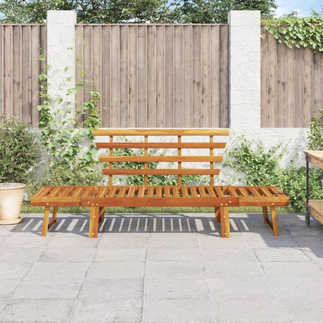 Berkfield Home Suitable Garden Bench 2-in-1 190 cm Solid Acacia Wood in Brown - image 1