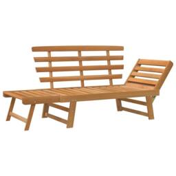 Berkfield Home Suitable Garden Bench 2-in-1 190 cm Solid Acacia Wood in Brown - thumbnail 7