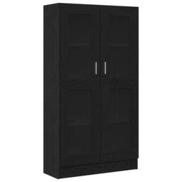 Berkfield Home Modern Book Cabinet Black oak Engineered wood 82.5 x 30.5 x 150 cm - thumbnail 3